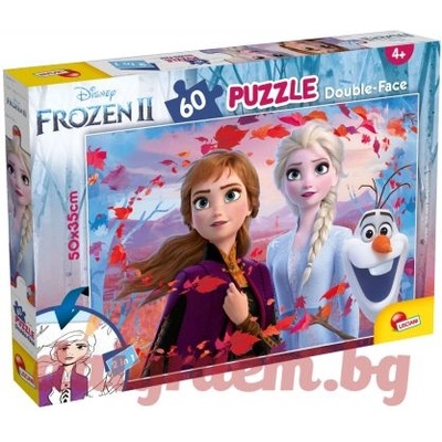 Lisciani Пъзел lisciani 65318 - 60 части - Замръзналото кралство 2, двулицев пъзел (li65318)