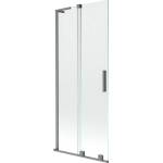 Mexen Velar L двукрилен плъзгащ се параван за баня 80 x 150 см, прозрачен, оръжеен метал - 896-080-003-01-95 (896-080-003-01-95)