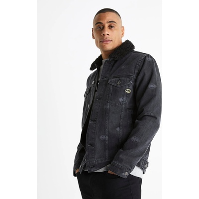 Celio Черно мъжко дънково яке с изкуствена кожа Celio Batman Celio | Cheren | МЪЖЕ | XL