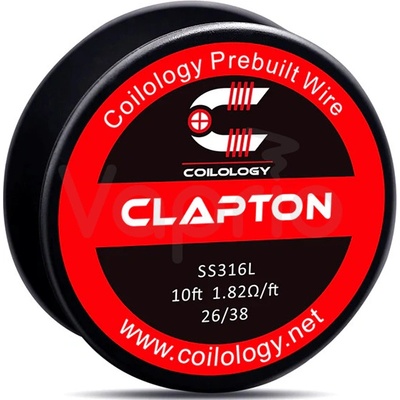 Coilology odporový drôt Fused Clapton SS316L 26/38