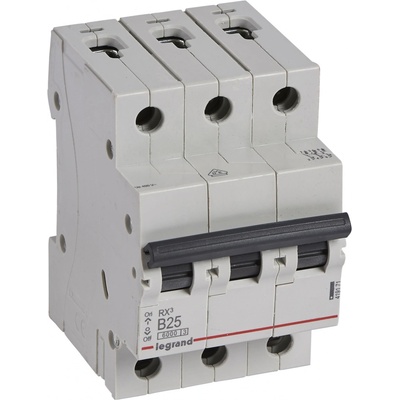 Nadprúdový istič 3P B 25A 6kA AC S303 B25 RX3, Legrand