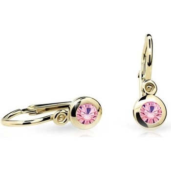 Cutie Náušnice zlaté Jewellery C1537Z Pink