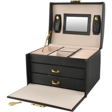 Iso Trade šperkovnice se zrcadlem na klíč ISO 6348 černá