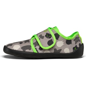 Affenzahn Детски пантофи Affenzahn Kid's Slippers Cotton Movy Slippers - Panther / Green / Grey - размер 22 (EU) (702-3996-1212)