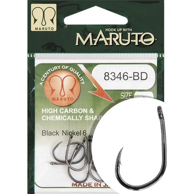 MARUTO CARP 8346BD BARBED FORGED T.D.E.10° HC BLACK NICKEL vel.4 10ks