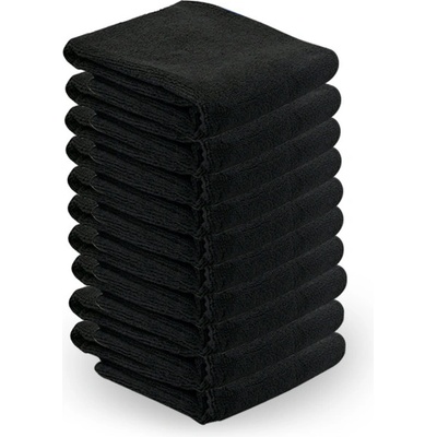 Activeshop UTERÁK Z MIKROVLÁKNA 73X40CM 10 KS ČIERNY