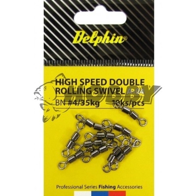 Delphin High Speed Double Rolling Swivel A-04 veľ.10 14 kg 10 ks