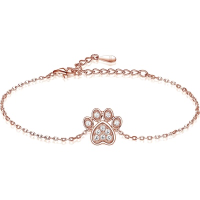 Olivie stříbrný náramek TLAPKA ROSE 8104