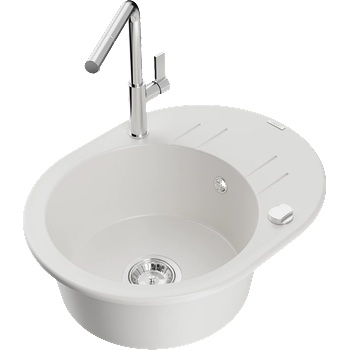 Mexen Kevin гранитна кухненска мивка с 1 гнездо с отцеждател и кухненски (6517-20-670401-00)