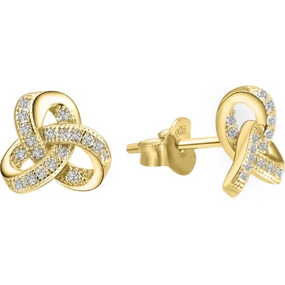 Mabell dámské stříbrné náušnice LILLY CZ221PESS0645-GOLDC45