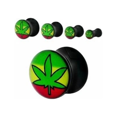 Šperky4U Akrylátový plug list marihuany PL01083-04