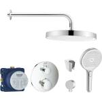 SANITINO - Душ комплект с термостат Grohe и скрито тяло, аксесоари kielle, хром SANI21GKK005 (SANI21GKK005)