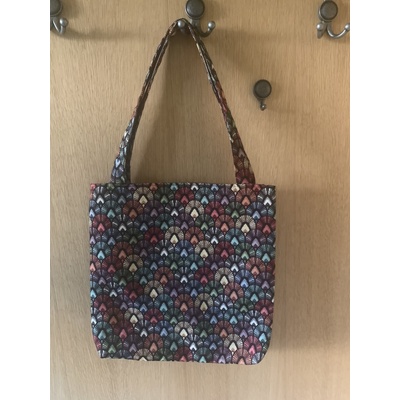 Taška gobelínová barevné obloučky 38 cm x 38 cm
