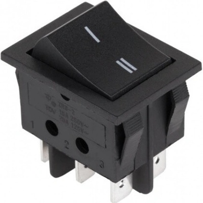 Prepínač kolískový SW-IRS-2 6pin 250V čierny