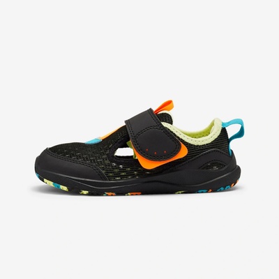 Decathlon detská barefoot obuv čierno-modro-oranžová