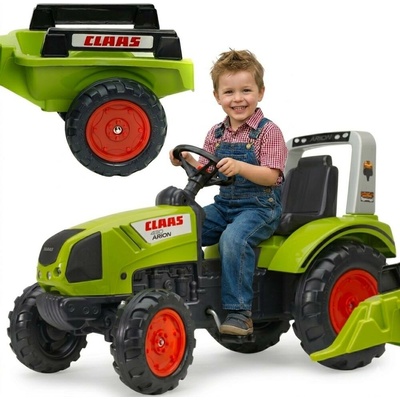 FALK Šliapací traktor Claas Arion 430 s vlečkou