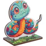 Craft Buddy Комплект за диамантена бродерия Craft Buddy - Crystal Art Buddies, Змия (CBCAFGR-31GEN045)