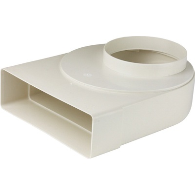 Dalap Plastová redukcia 90° z okrúhleho na hranaté potrubie 100 mm 204 x 60 mm otočná
