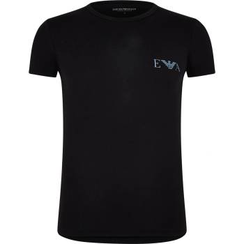 Emporio Armani Тениска Emporio Armani Chest Logo T Shirt - Black/Blue