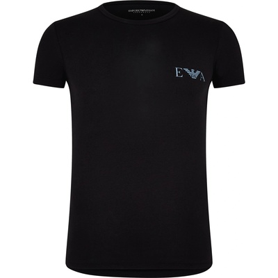 Emporio Armani Тениска Emporio Armani Chest Logo T Shirt - Black/Blue
