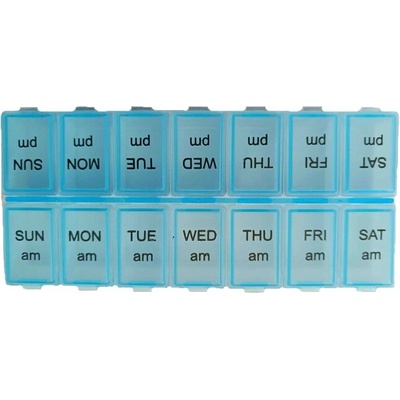Pill Box Organizér na lieky 7 dní duo modrý