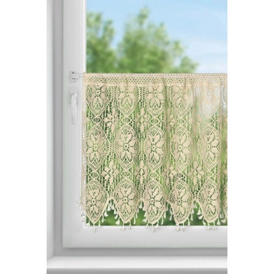 EUROFIRANY KRÁTKÁ ZÁCLONA NA PÁSCE MOLY 150X60 CM SVĚTLEBÉŽOVÁ
