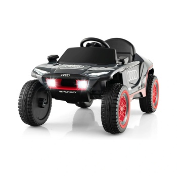 Costway Детски електрически автомобил Audi 12V с дистанционно управление и LED светлини, сив