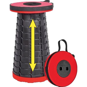 HomeLife Teleskopická stolička SMARTY, červeno-černá