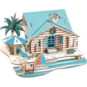 Woodcraft construction kit Woodcraft Дървен 3D пъзел Вила на Бали (HE03)
