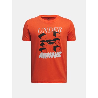 Under Armour UA B SPLIT BIG LOGO SS Тениска за момчета Under Armour | Oranzhev | Момчешки | 128/134