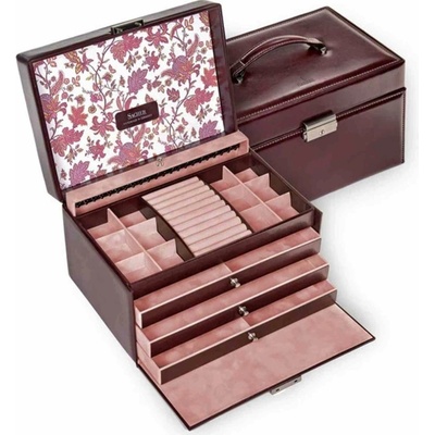 Sacher Jasmin Leather Florage bordó vínová