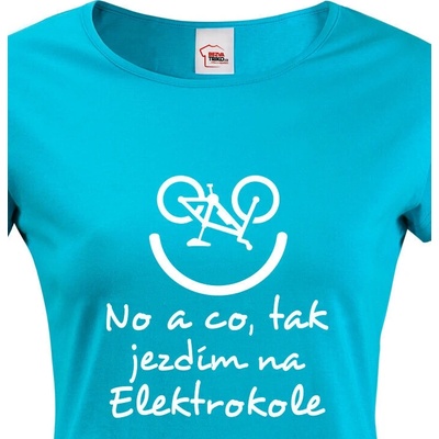 Dámské tričko Elektrokolo Modrá