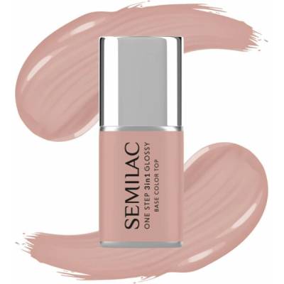 Semilac One Step Glossy 3v1 hybridní lak na nehty S210 French Beige 7 ml