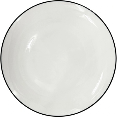 by inspire Mělký porcelánový talíř Linea Black, 27 cm, černá linka