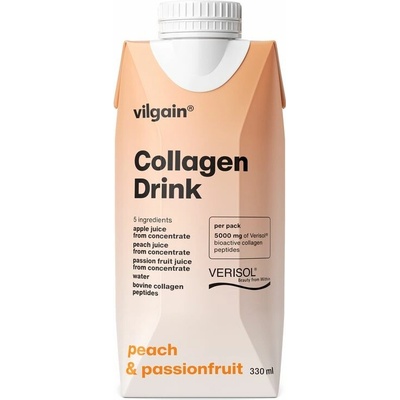 Vilgain Collagen Drink broskev a marakuja Multipack 15 ks x 330 ml