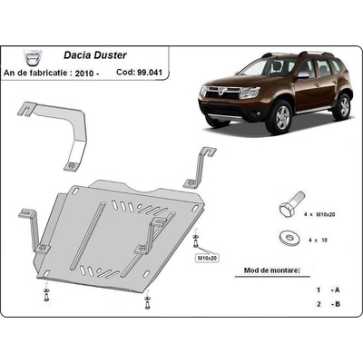 Scut Motor - Румъния Метална кора под резервоар dacia duster от 2013 (73625)