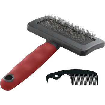 Ferplast Dog and cat slicker brush - Четка за кучета и котки за финно разресване на козината + гребен, 16, 5 x 11, 4 x h 3, 3 см