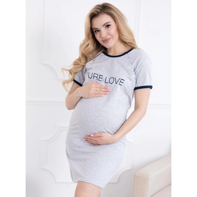 Materská nočná košeľa Pure Love Grey
