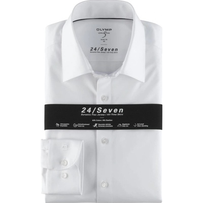 Olymp pánska košeľa flex jersey 24/Seven body fit biela