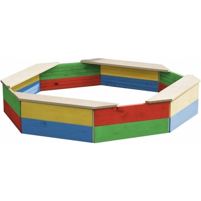 Dřevěné pískoviště MARIMEX osmihranné barevné 11640198