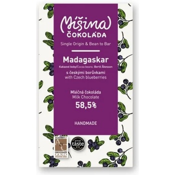Míšina čokoláda Смесен млечен шоколад с чешки боровинки 58, 5%