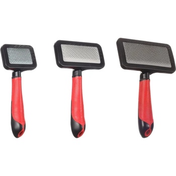 Flamingo Professional Slicker Brush Medium - Четка за кучета за лесно разресване на козина и подкосъма, 18 см