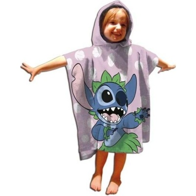 Lilo a Stitch Pončo Disney Stitch růžové 55 x 110 cm