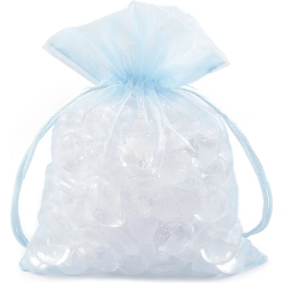 Dárkový pytlík 13x18 cm organza - (9) modrá světlá (10 ks)