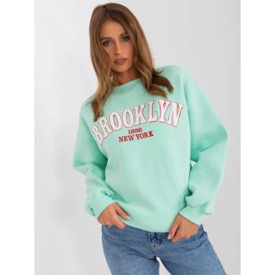 My Red Lips Sweatshirt-EM-BL-617-14.09-mint tyrkysová