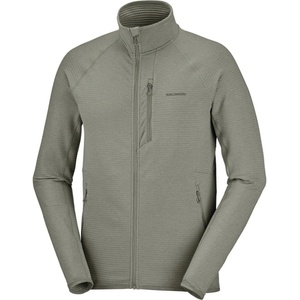 Salomon Мъжко поларено яке Salomon Essential Lightwarm Fleece jacket - Castor Gray (005-6023-0611)