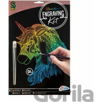 Vyškrabávací obrázek jednorožec