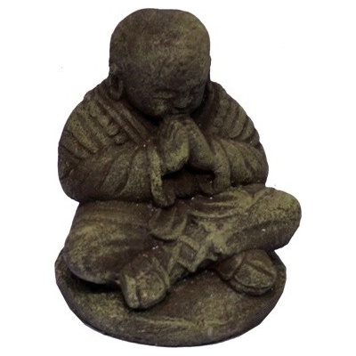 Soška kameň Monk Gassho 12 cm zelená