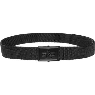 Alpha Industries opasek Heavy Duty Logo Belt black/black