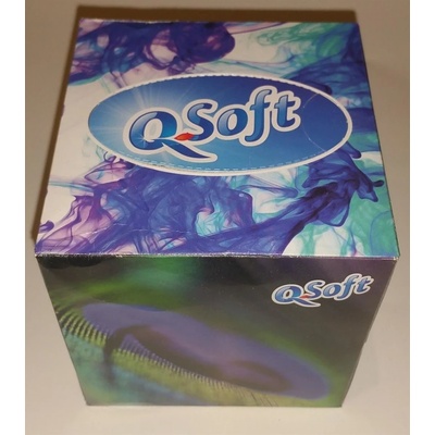 Q soft papírové kapesníčky kostka blue 3-vrstvé 60 ks